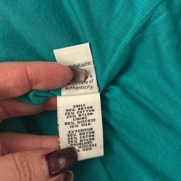 NWT Diane Von Furstenberg Zarita Elegant Lace Dress in Teal, US2 - Picture 13 of 13